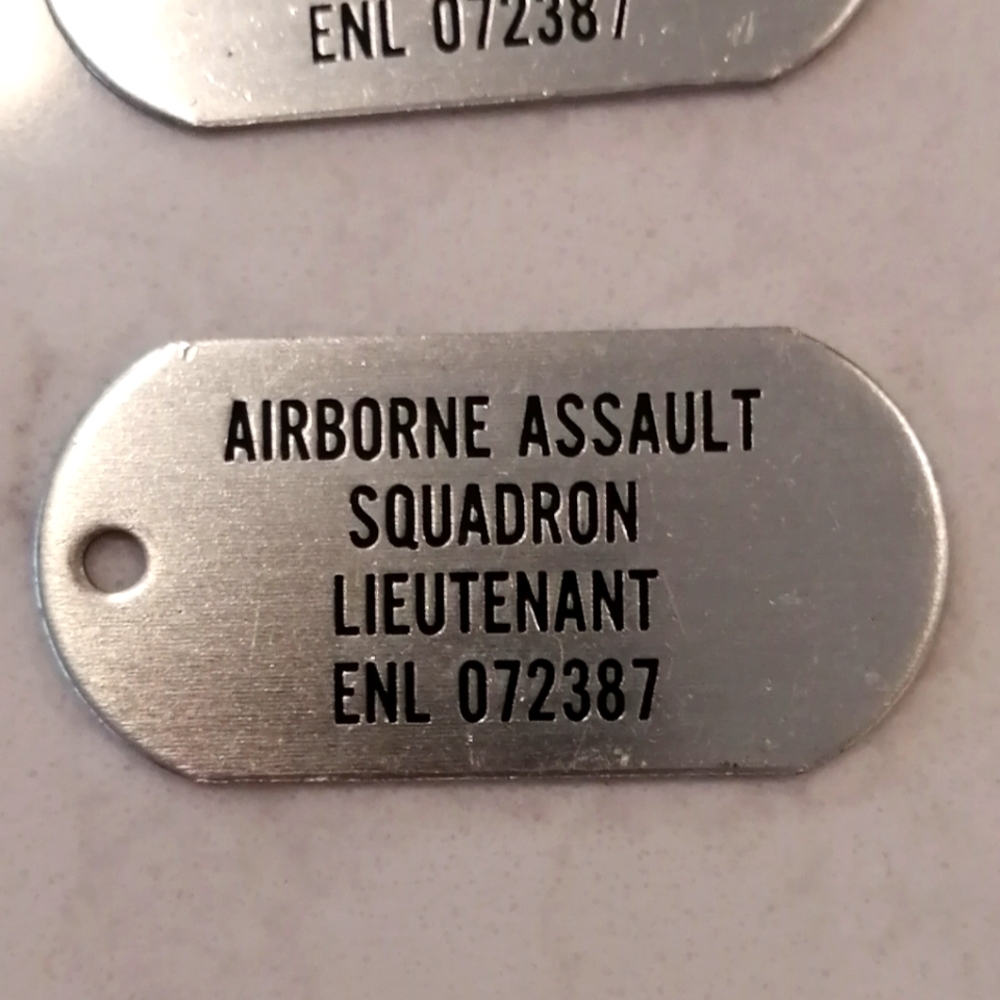 Airborne Assault Squadron Lieutenant Dog tag